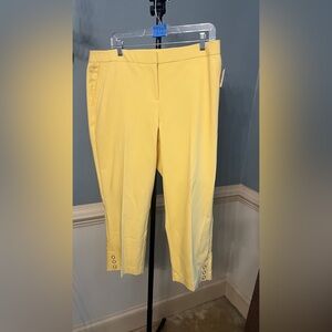 Rafaella Yellow Ankle Pants NWT